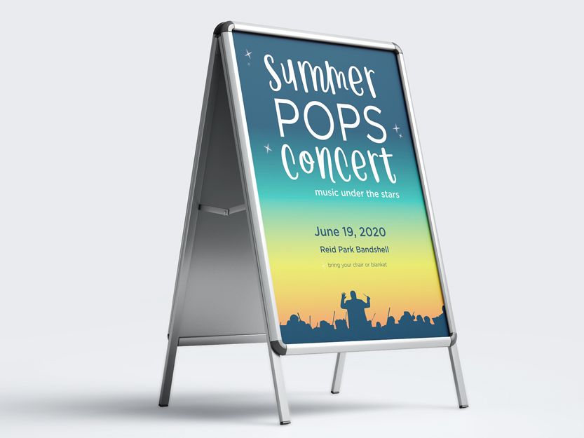 A frame poster with graphic design concert poster