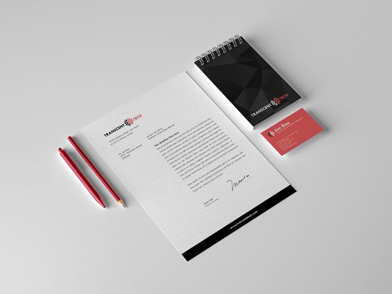Transcent Tech Company Branding Package